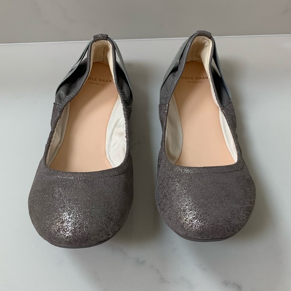 Cole Haan Metallic Strappy Ballet Flats Size 8 - Picture 5 of 8
